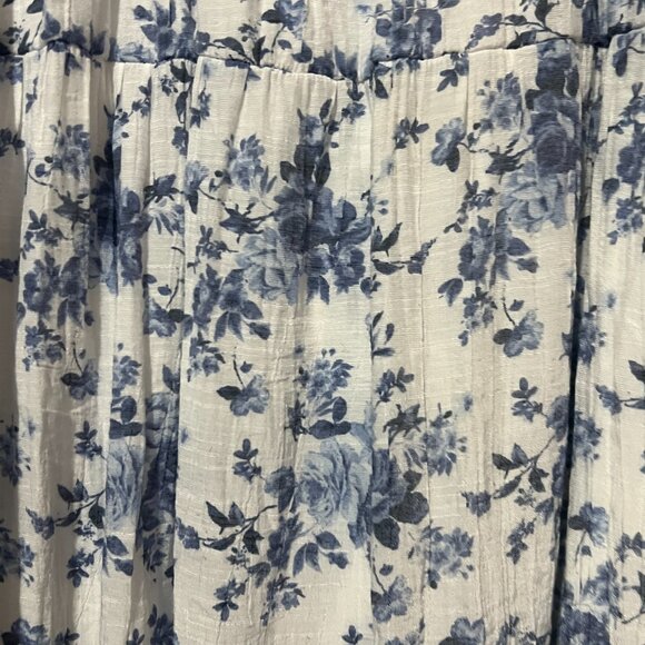 John Paul Richard Tiered Maxi Skirt Elastic Waist Flowy Floral Boho Chic Large L - Picture 4 of 6